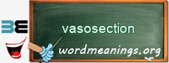 WordMeaning blackboard for vasosection